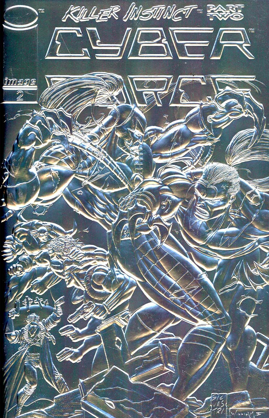 Cyberforce Vol 2 #2 Cover B Silver embossed Cover