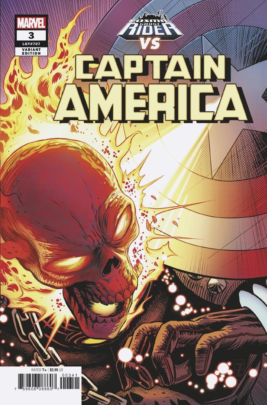 Captain America Vol 9 #3 Cover B Variant Patrick Zircher Cosmic Ghost Rider VS Cover