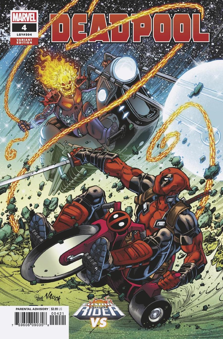 Deadpool Vol 6 #4 Cover B Variant Todd Nauck Cosmic Ghost Rider VS Cover