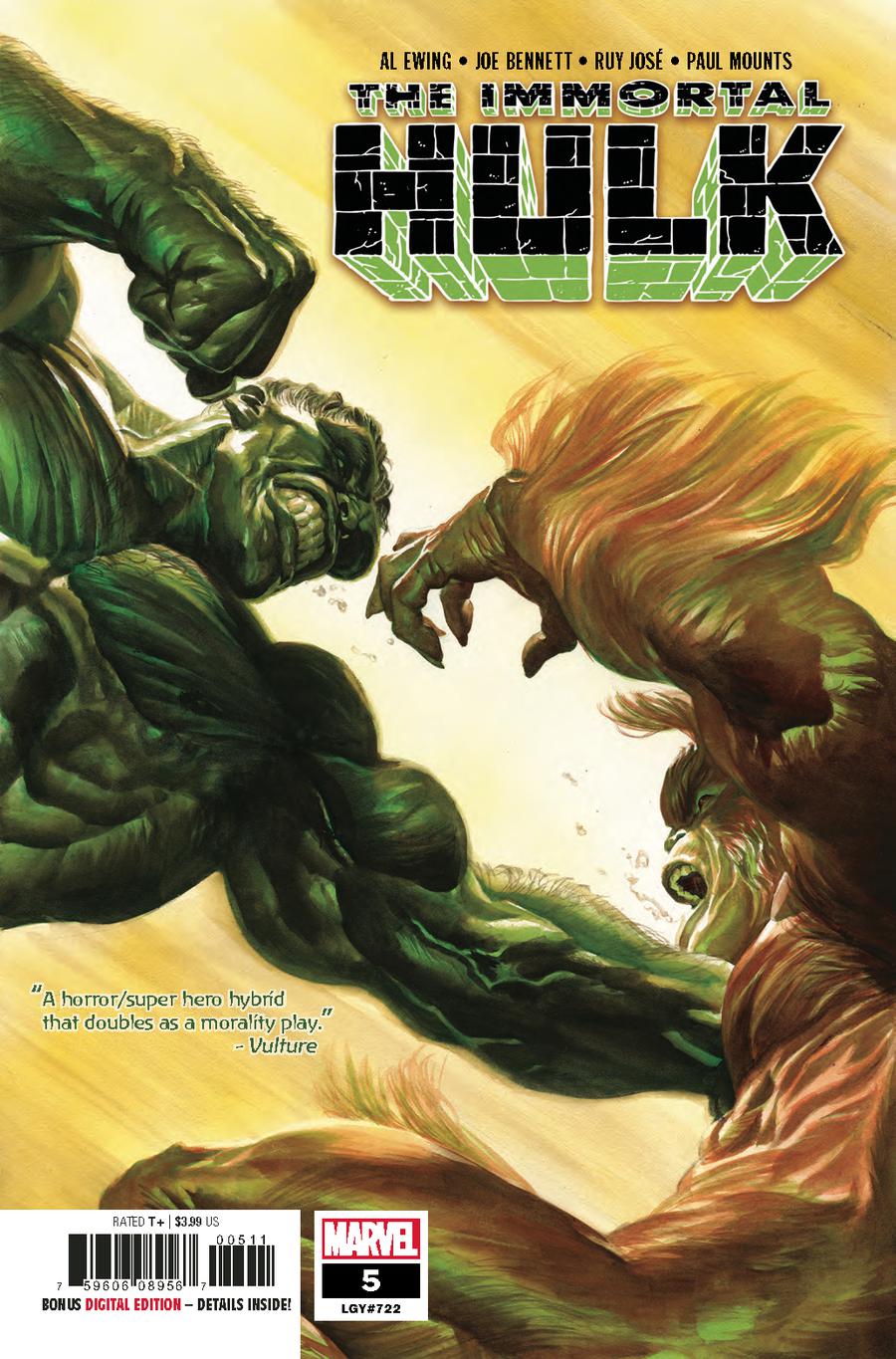 Immortal Hulk #5 Cover A 1st Ptg Regular Alex Ross Cover