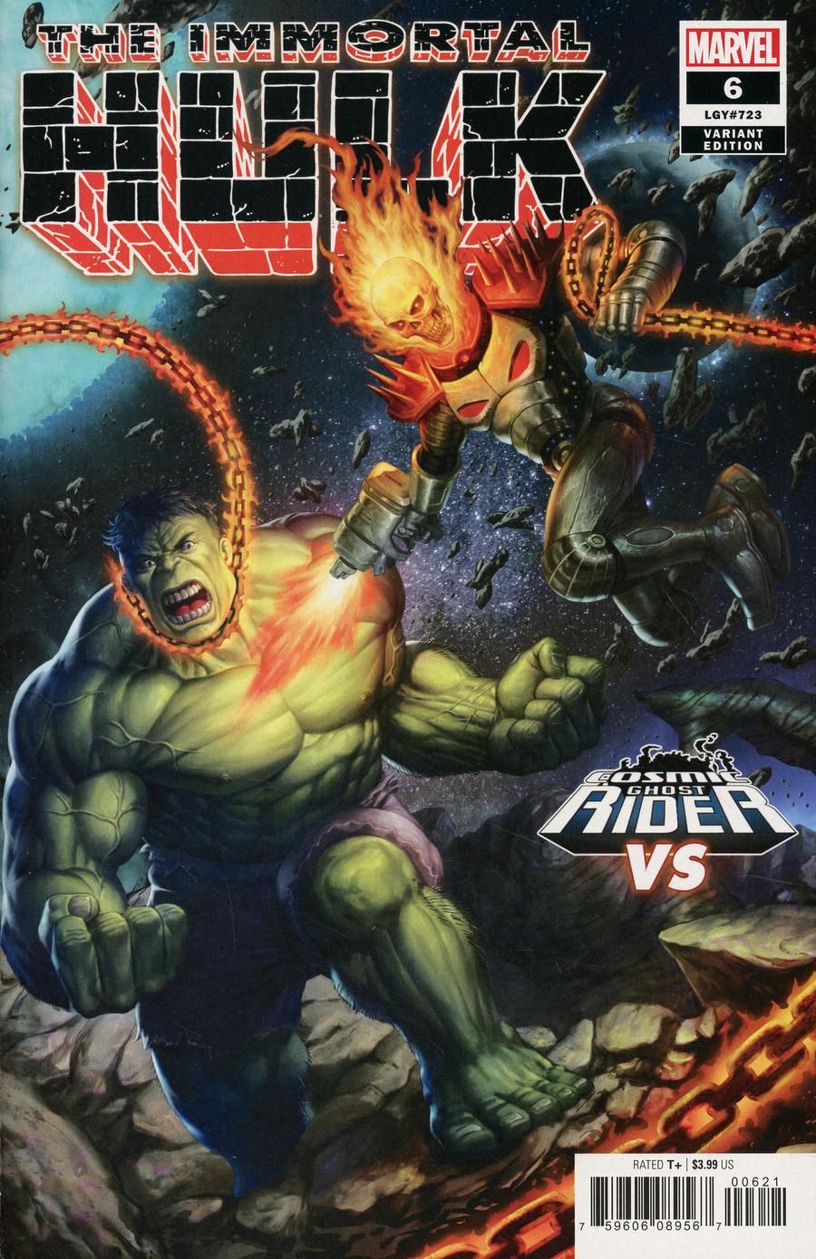 Immortal Hulk #6 Cover B Variant Brent Schoonover Cosmic Ghost Rider VS Cover