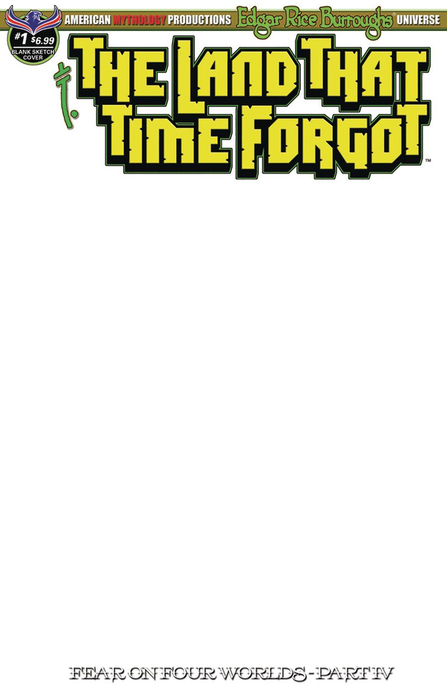 Land That Time Forgot #1 Cover C Variant Blank Cover (Fear On Four Worlds Part 4)
