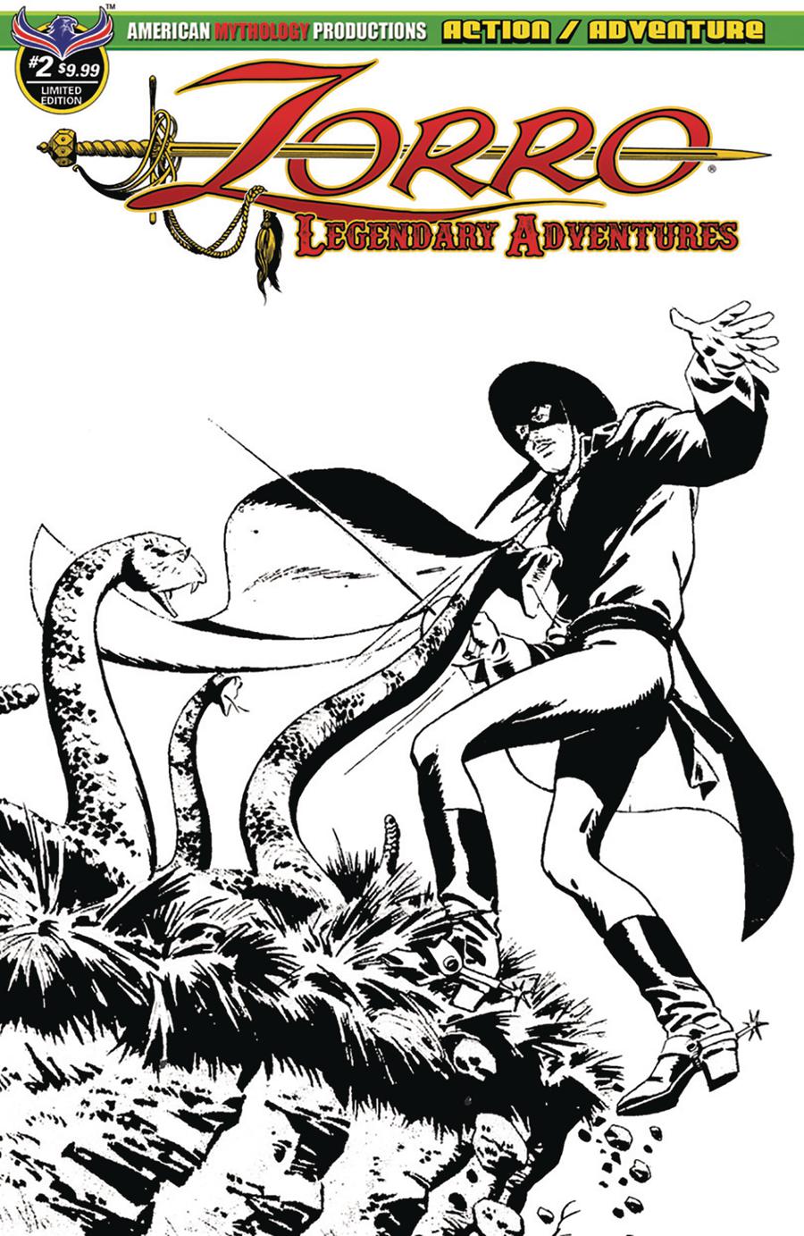 Zorro Legendary Adventures #2 Cover B Limited Edition Blazing Blades Of Zorro Cover