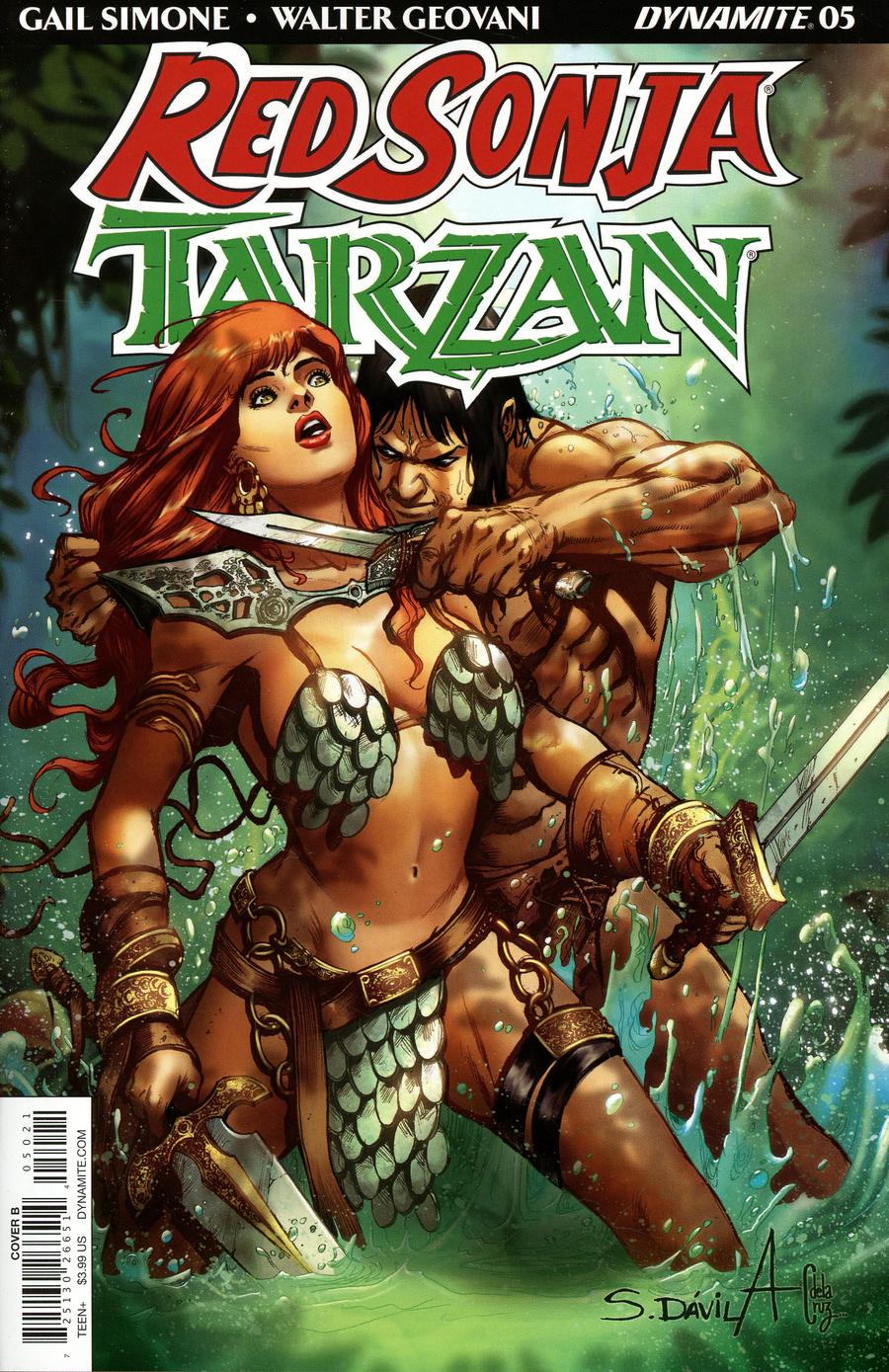 Red Sonja Tarzan #5 Cover B Variant Sergio Davila Cover
