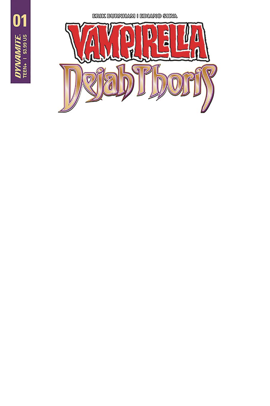 Vampirella Dejah Thoris #1 Cover G Variant Blank Authentix Cover