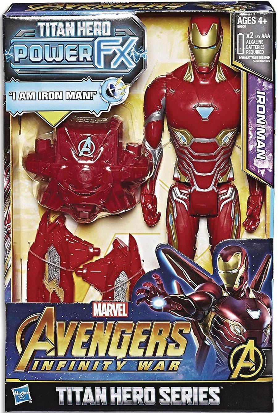 Avengers 12-Inch Titan Hero Power FX Iron Man Action Figure Case