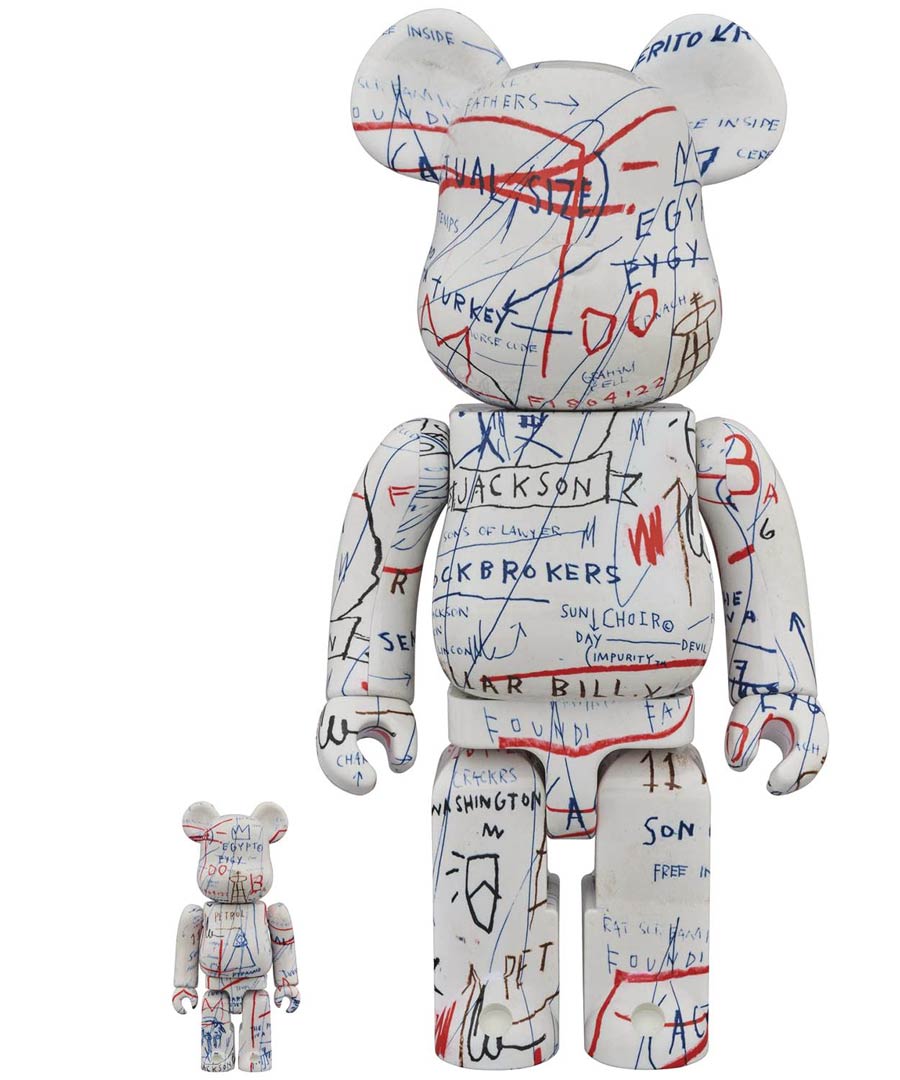 Jean-Michel Basquiat 100 Percent & 400 Percent 2-Pack Bearbrick