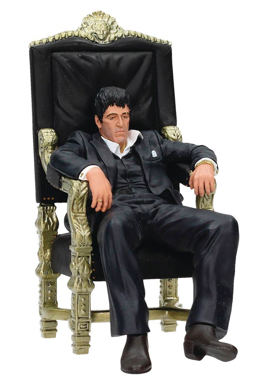 Movie Icons Scarface Tony Montana Throne 7-Inch Figure