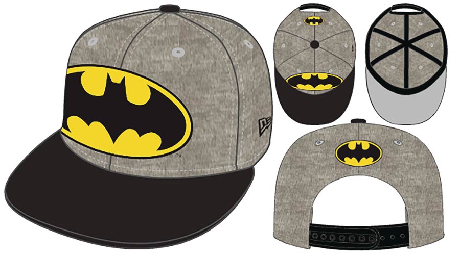 Batman Huge Logo 950 Gray/Black Heather Snapback Cap