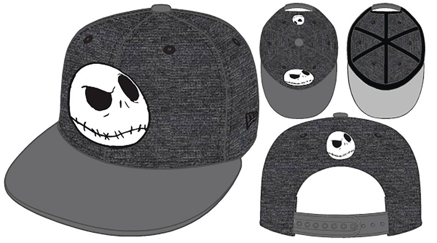 Jack Skellington Huge 950 Gray/Charcoal Heather Snapback Cap