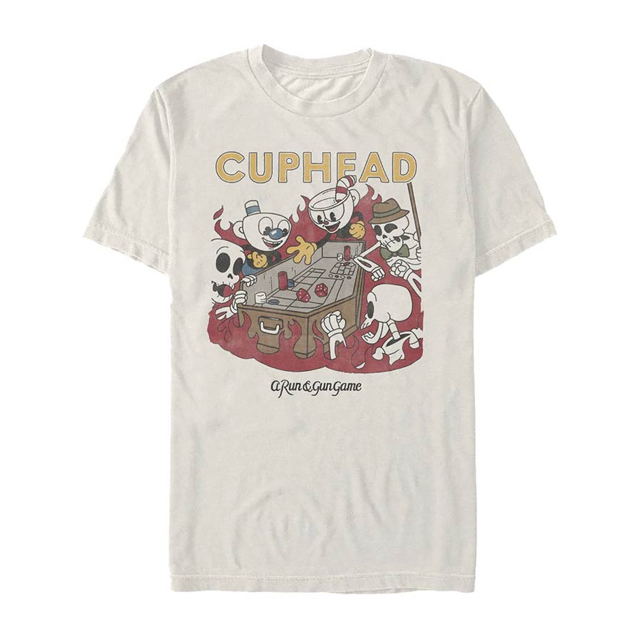 Cuphead Poster White T-Shirt Large