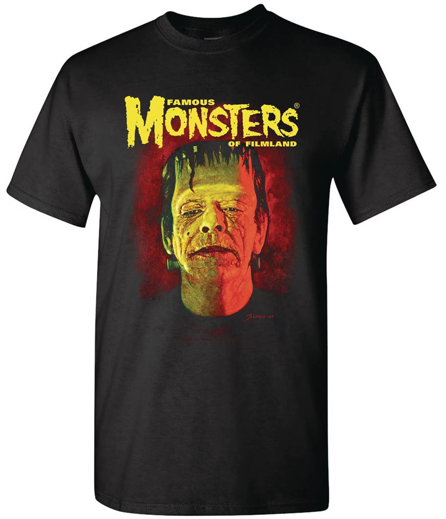 Frankenstein By Sanjulian Black T-Shirt XXX-Large