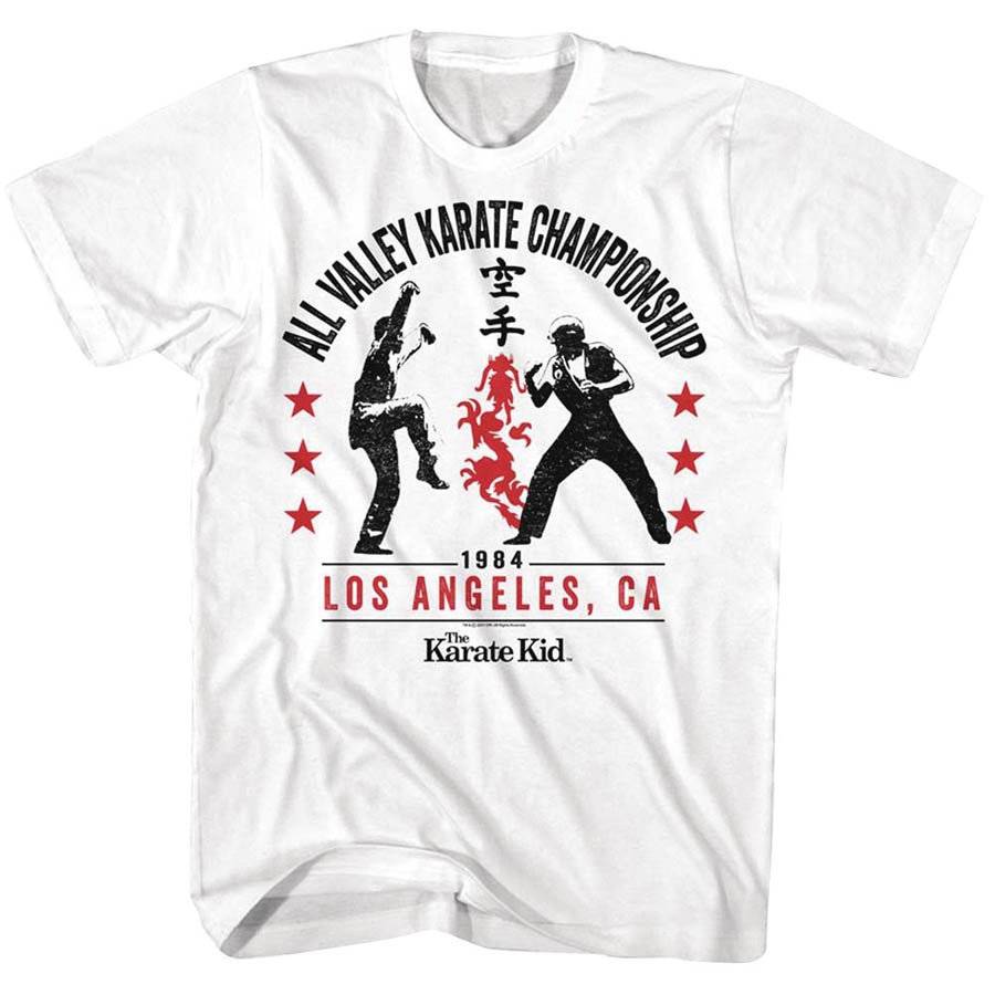 Karate Kid All-Valley 84 White T-Shirt Large