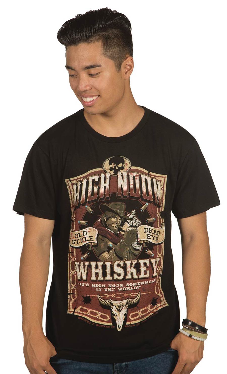 Overwatch High Noon Whiskey Mens T-Shirt Large