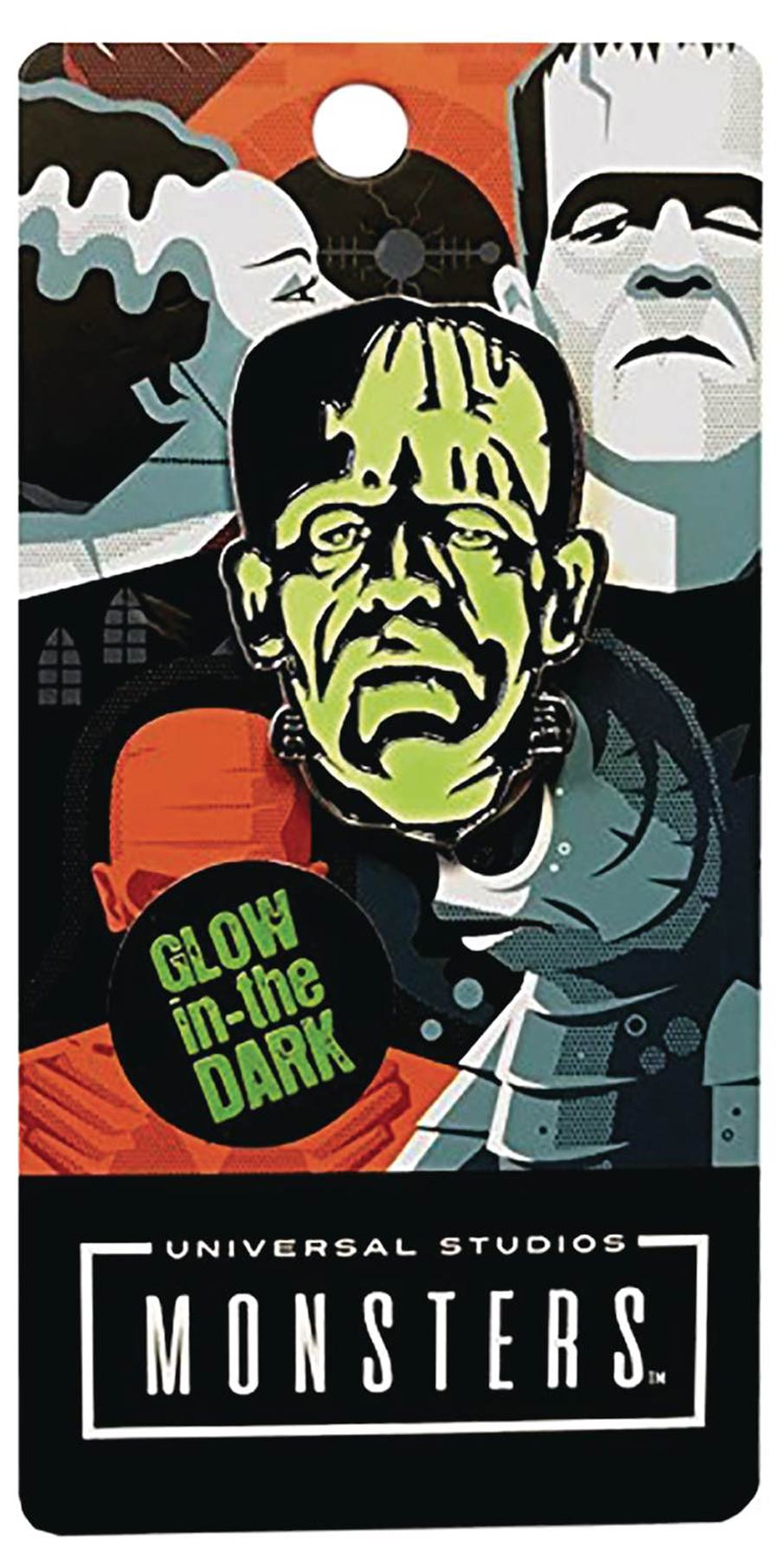 Universal Monsters Glow-In-The-Dark Enamel Pin - Frankenstein