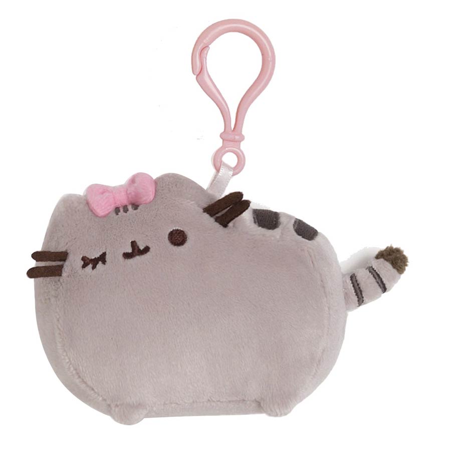 Gund Pusheen Backpack Clip - Pusheen With Bow