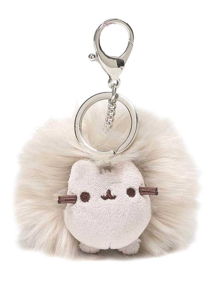 Gund Pusheen Grey Poof 4-Inch Keychain