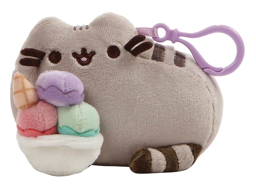 Gund Pusheen Backpack Clip - Pusheen With Sundae