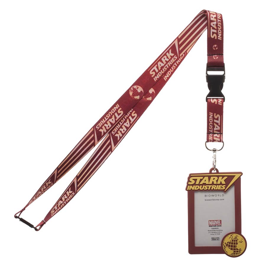 Stark Industries Lanyard With Rubber ID Holder