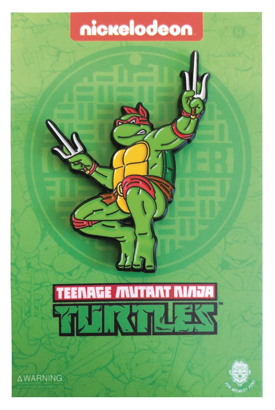 Teenage Mutant Ninja Turtles Enamel Pin - Leaping Raphael