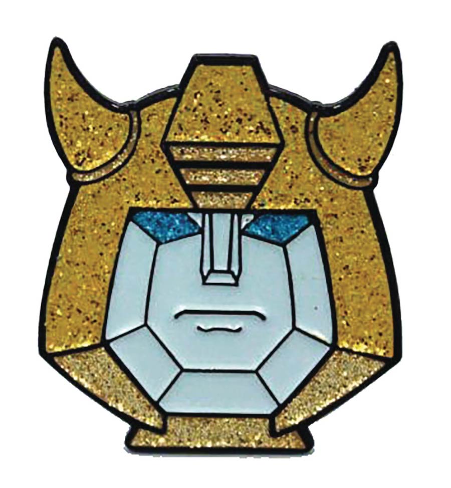 Transformers Glitter Face Pin - Bumblebee