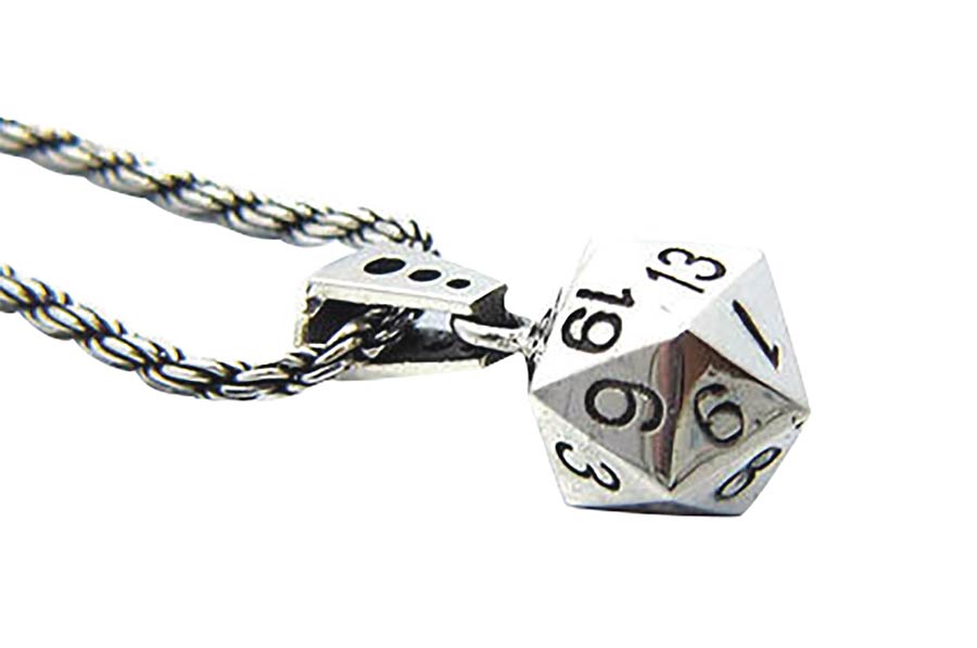 Dungeons & Dragons Stainless Steel D-20 Dice Pendant