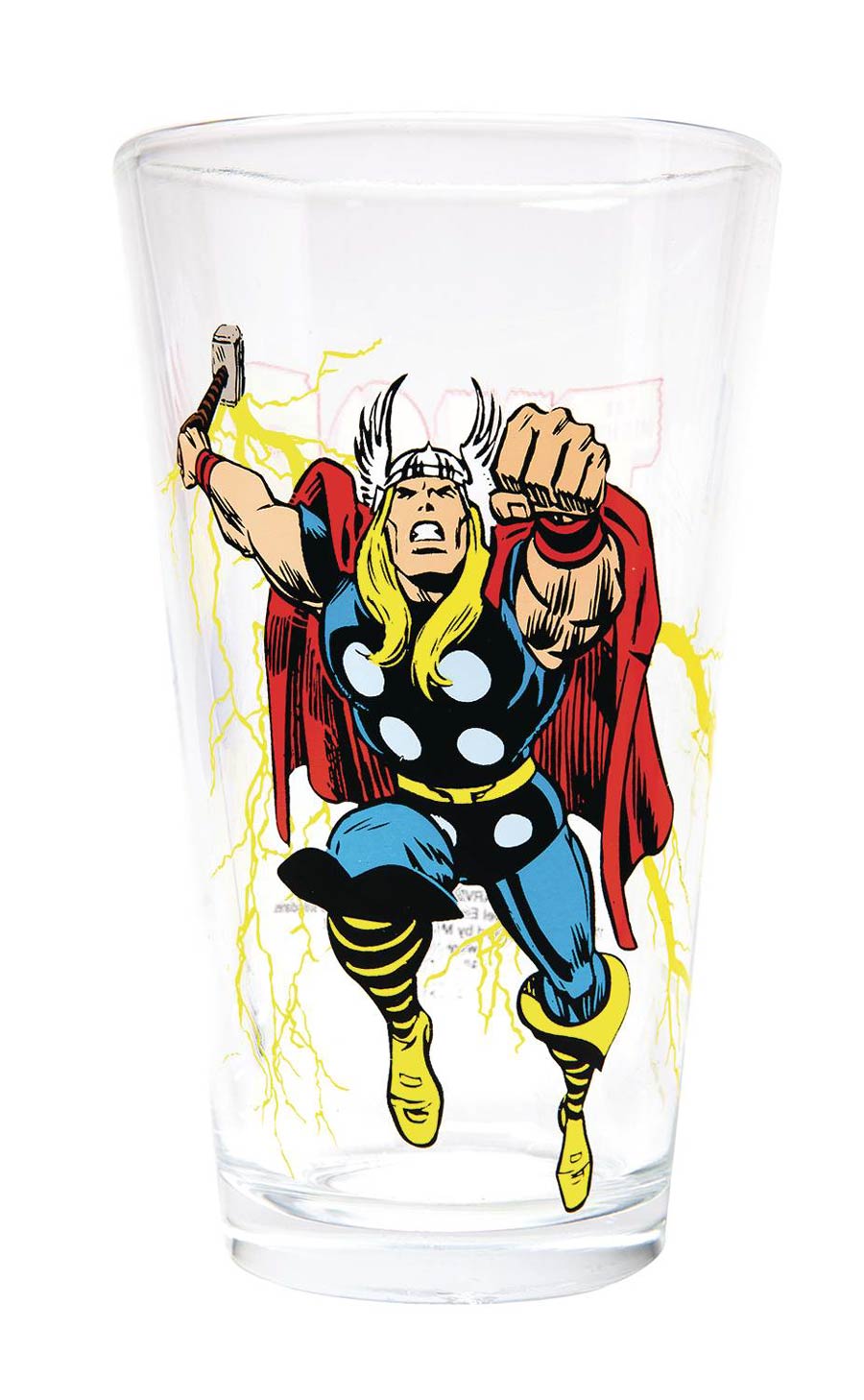 Toon Tumblers Marvel Classic Clear Pint Glass - Thor