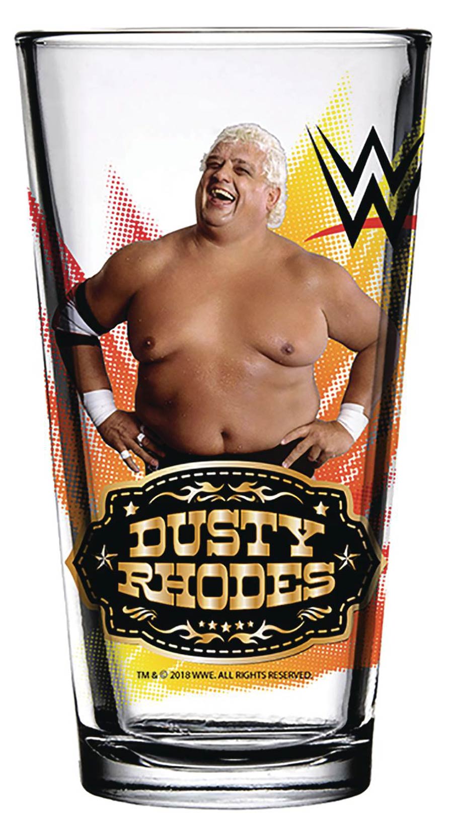 Toon Tumblers WWE Superstars Pint Glass - Dusty Rhodes