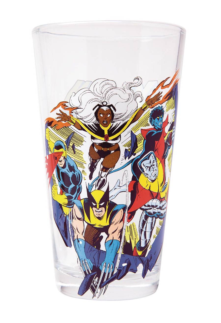 Toon Tumblers Marvel Classic Clear Pint Glass - X-Men