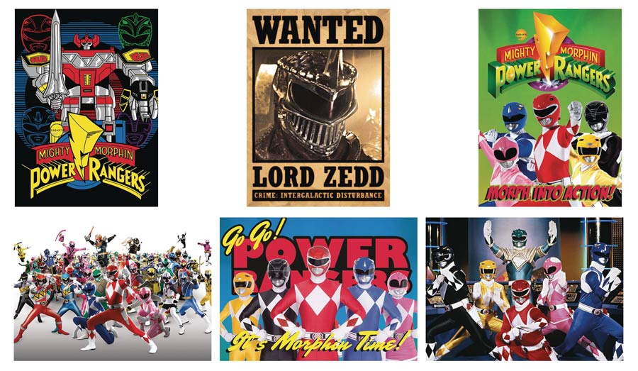 Mighty Morphin Power Rangers Magnet 18-Piece Assortment Case