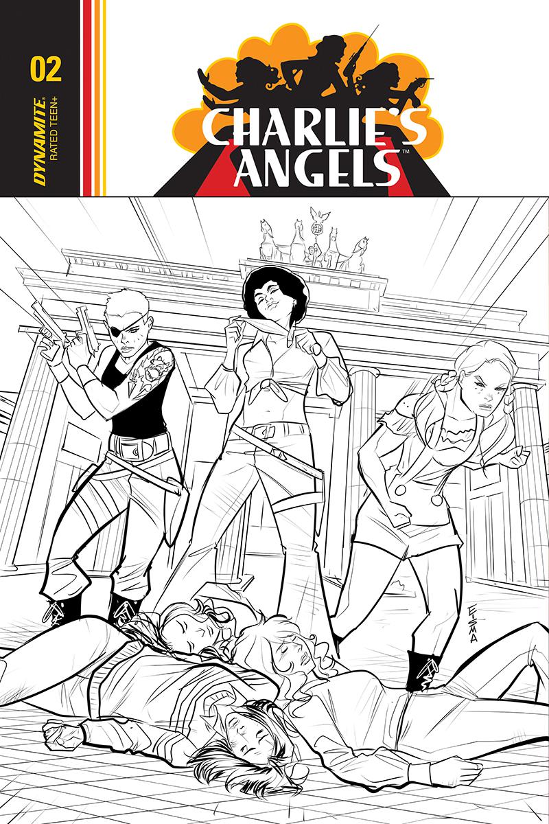 Charlies Angels #4 Cover C Incentive Joe Eisma Black & White Cover