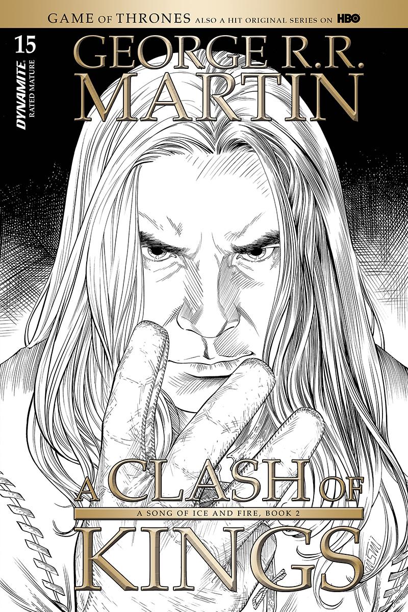 Game Of Thrones Clash Of Kings #15 Cover C Incentive Mike Miller Black & White Cover