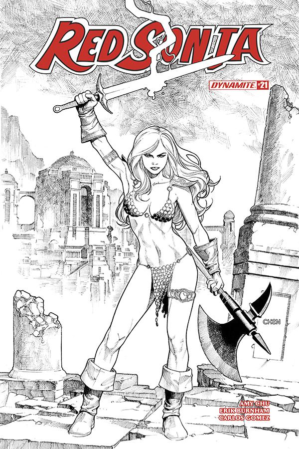 Red Sonja Vol 7 #21 Cover F Incentive Sean Chen Black & White Cover