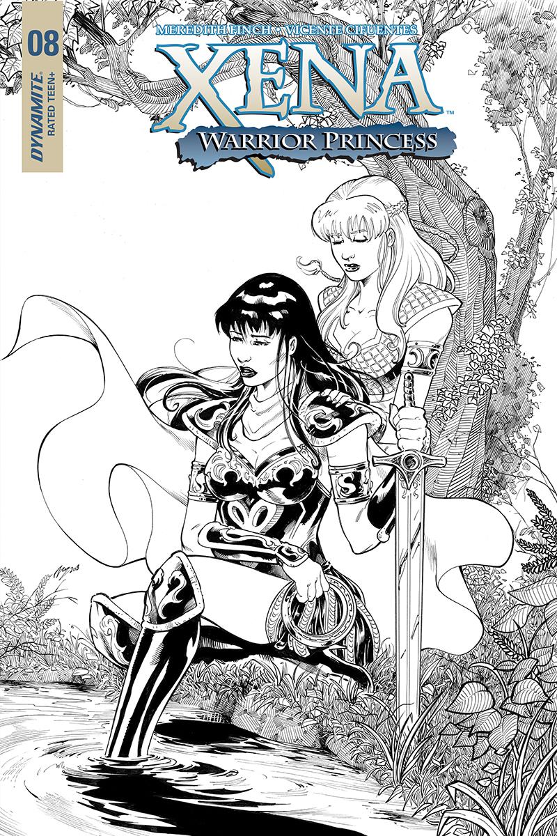 Xena Vol 2 #8 Cover E Incentive Vicente Cifuentes A Black & White Cover