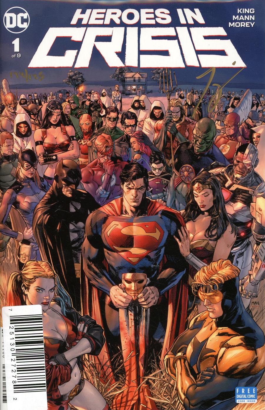 Heroes In Crisis #1 Cover G DF Signed By Tom King