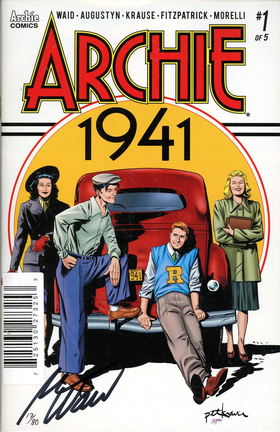 Archie 1941 #1 Cover F DF Signed By Mark Waid