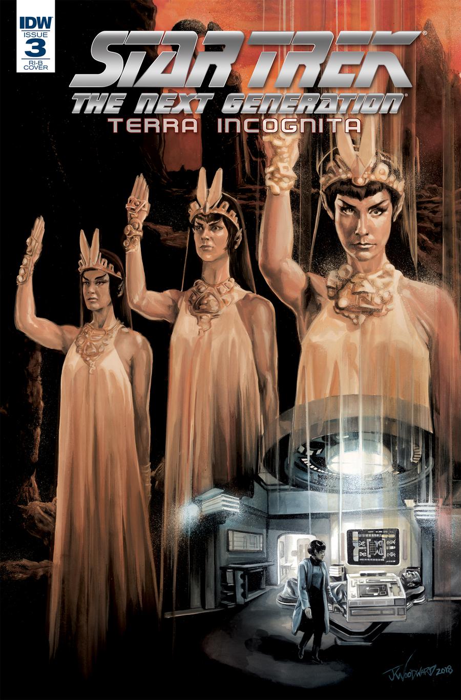 Star Trek The Next Generation Terra Incognita #3 Cover D Incentive JK Woodward Variant Cover