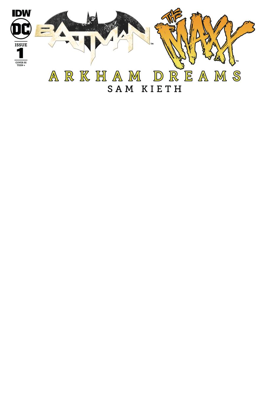 Batman The MAXX Arkham Dreams #1 Cover C Incentive Blank Variant Cover