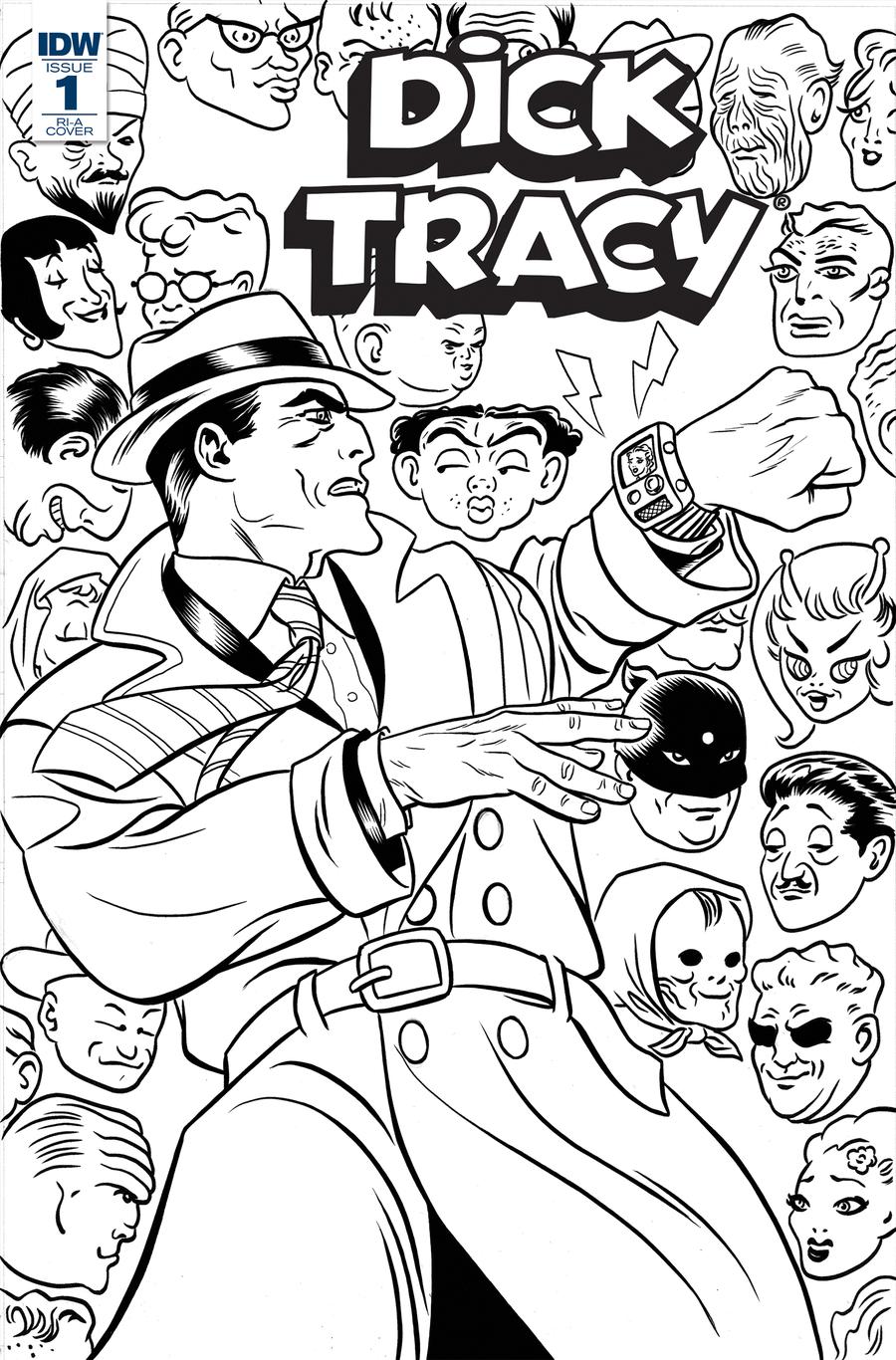 Dick Tracy Dead Or Alive #1 Cover C Incentive Michael Allred Coloring Book Variant Cover
