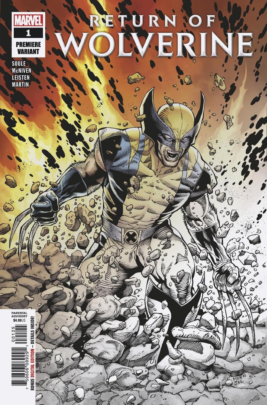 Return Of Wolverine #1 Cover X Incentive Steve McNiven Premiere Variant Cover