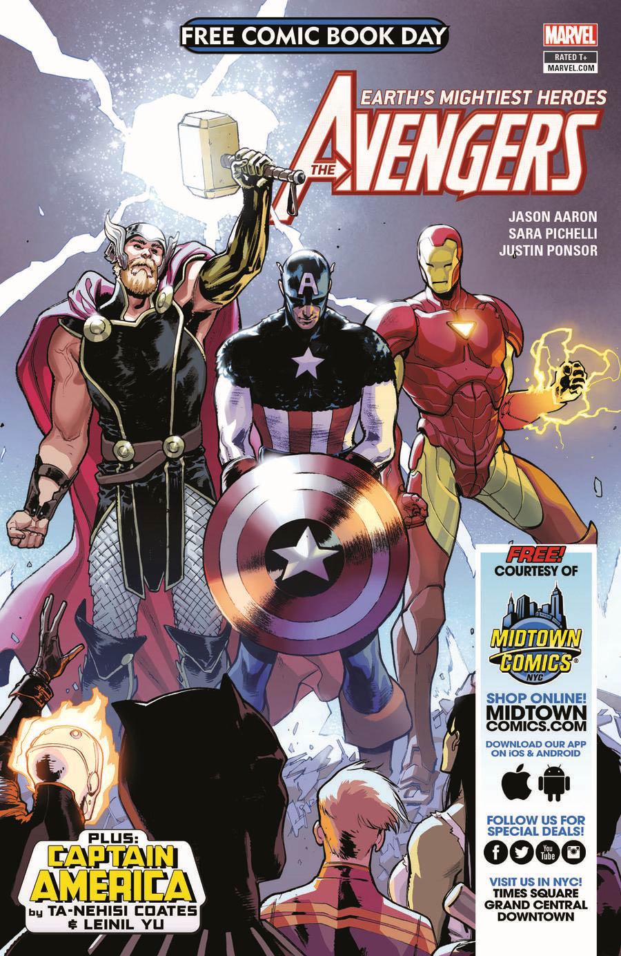 Avengers Captain America FCBD 2018 Cover B Midtown Version