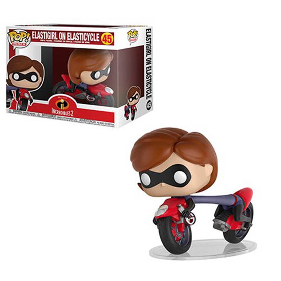 POP Rides 45 Incredibles 2 Elastigirl On Elasticycle Vinyl Figure