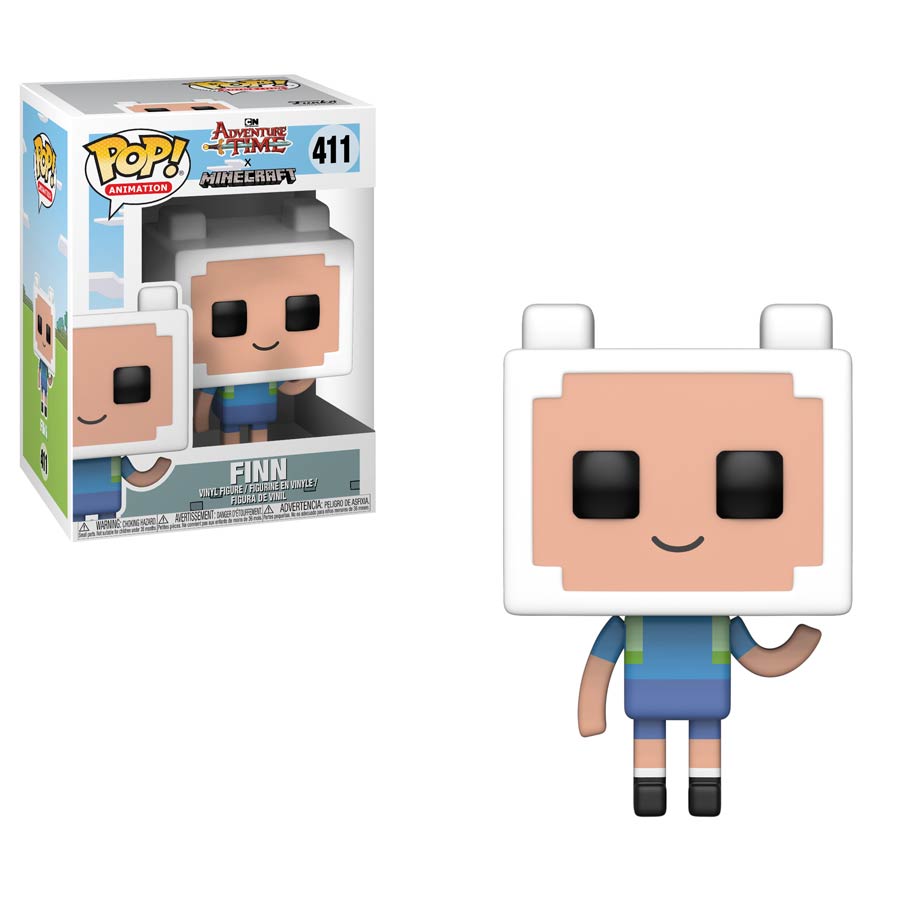 POP Animation 411 Adventure Time Minecraft Finn Vinyl Figure