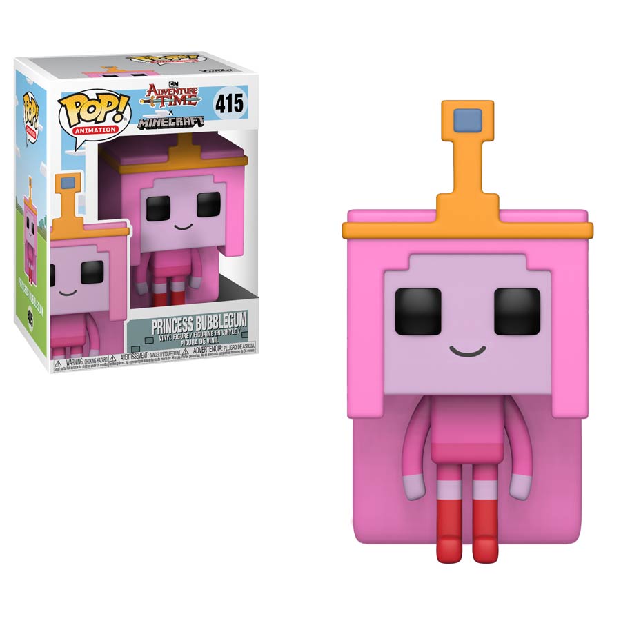 POP Animation 415 Adventure Time Minecraft Princess Bubblegum Vinyl Figure