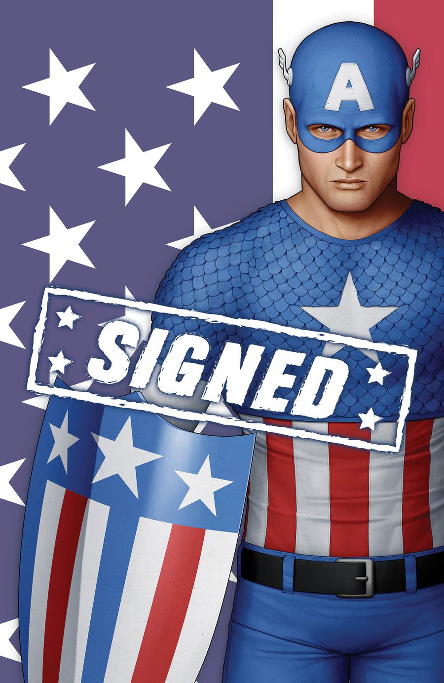 Captain America Vol 9 #1  Midtown Exclusive John Tyler Christopher Cover L Classic Golden Age Virgin Variant Signed By John Tyler Christopher