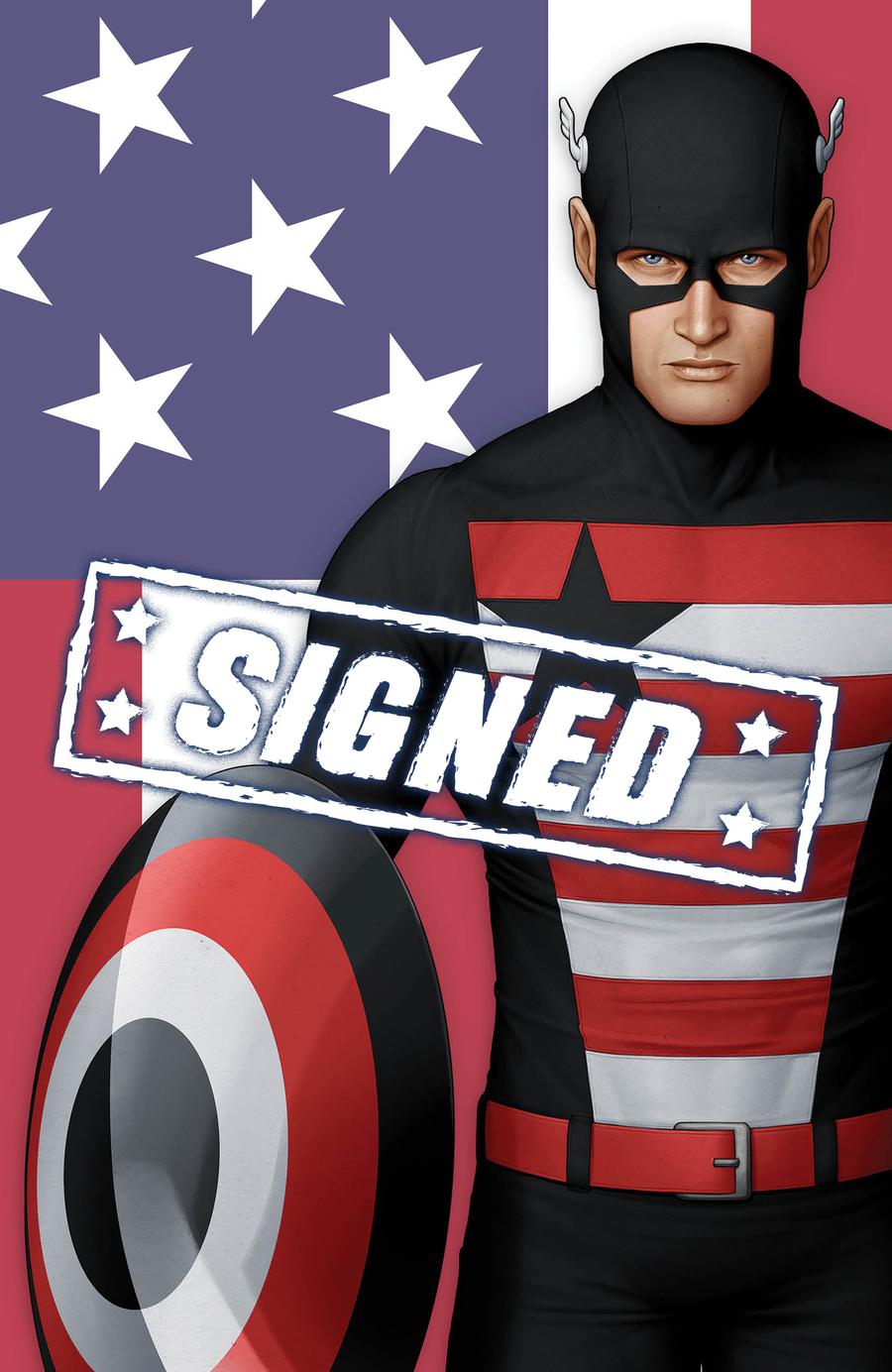 Captain America Vol 9 #1  Midtown Exclusive John Tyler Christopher Cover N The Captain Virgin Variant Signed By John Tyler Christopher