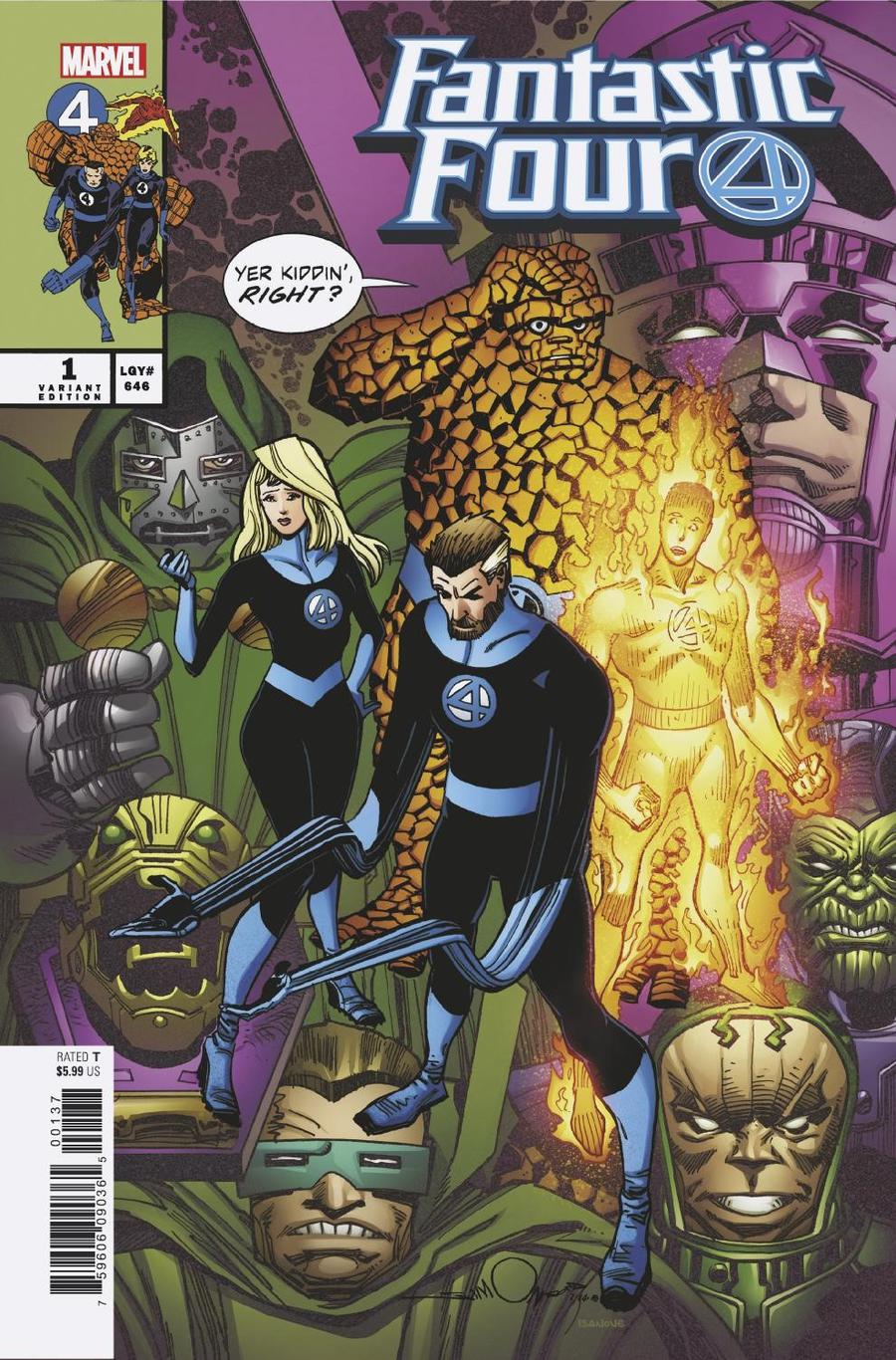 Fantastic Four Vol 6 #1 Cover N Variant Walter Simonson Cover