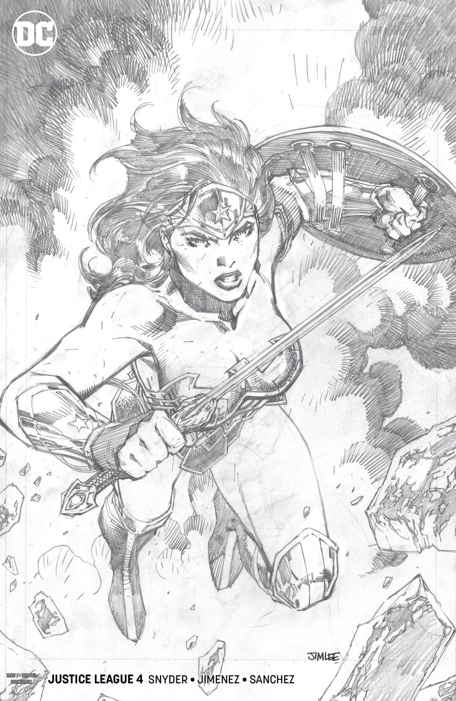 Justice League Vol 4 #4 Cover C Incentive Jim Lee Pencil Cover