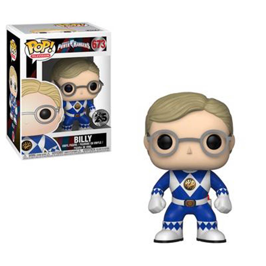POP Television 673 Power Rangers Billy Blue Ranger No Helmet Vinyl Figure