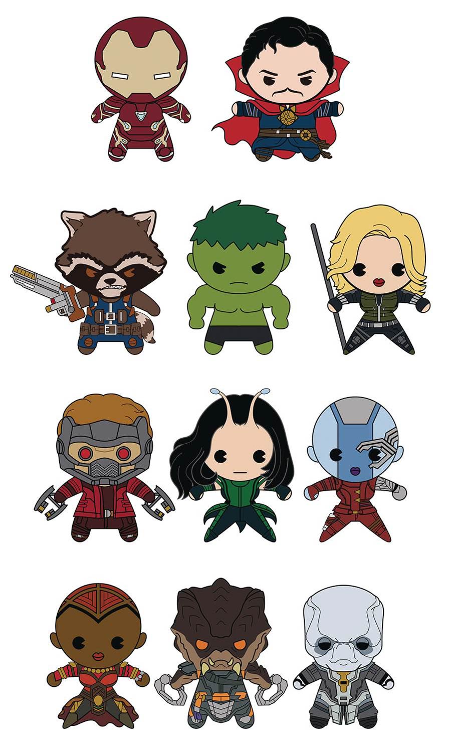 Avengers Infinity War Laser Cut Figural Keyring Series 1 Blind Mystery Box